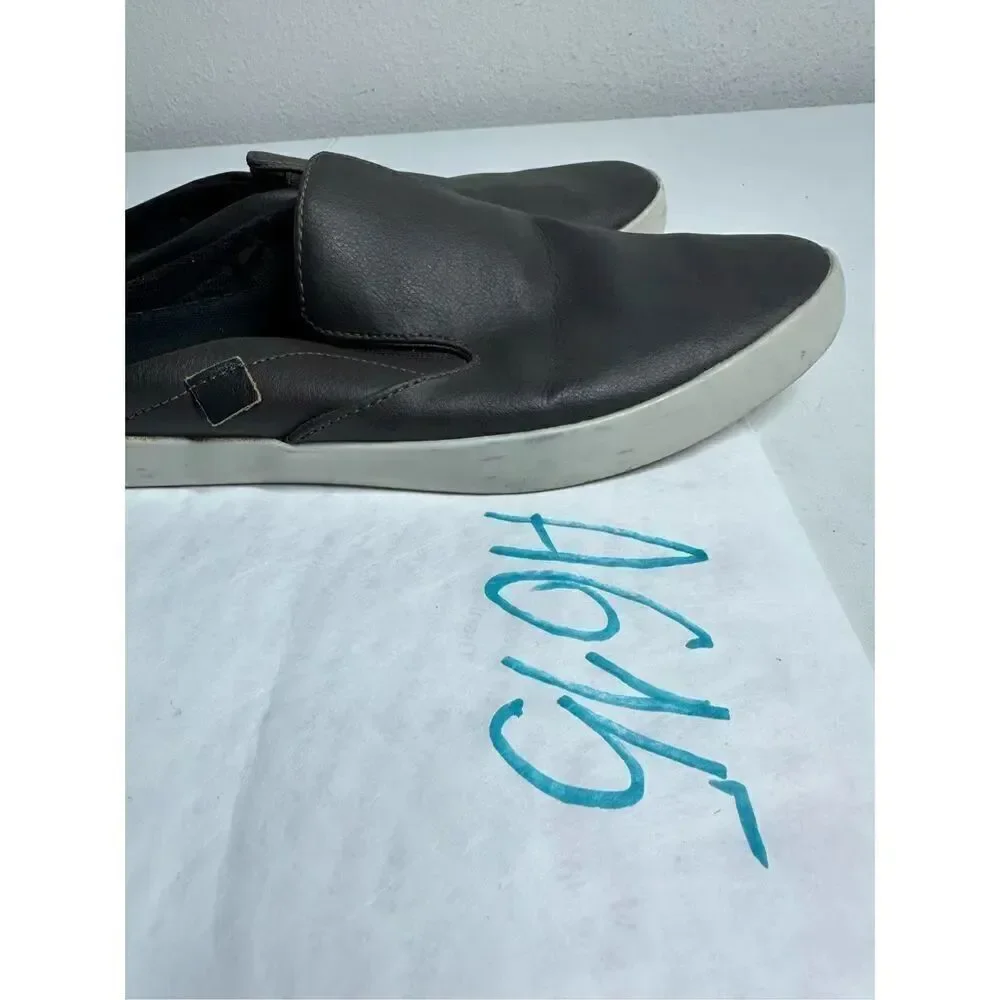 Oneself Men’s Genuine Leather Slip-On Flat Backless Brown Sz 39 EU/6,5 US